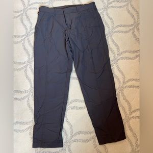 GRAY NYLON UTILITY PANTS